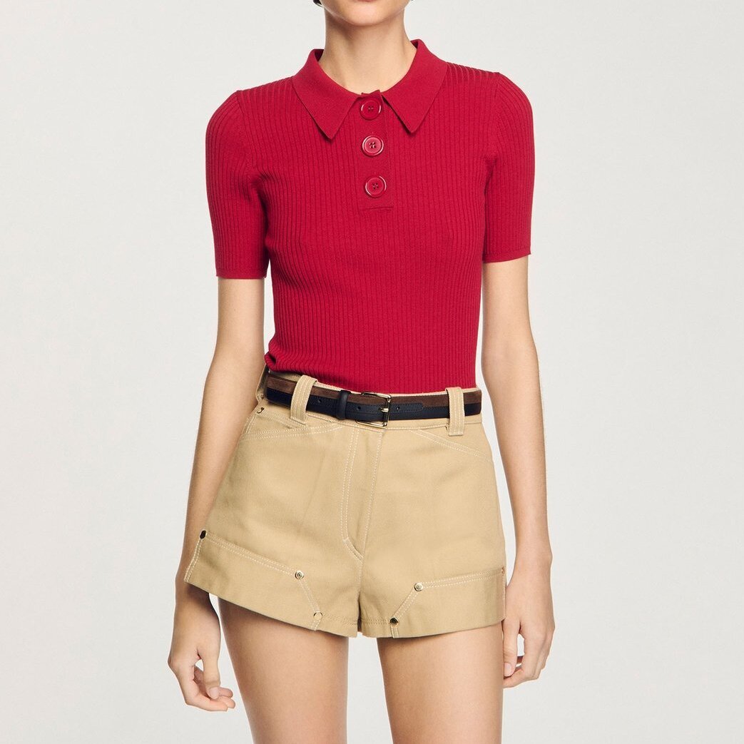 Polo ribgebreid Sandro tweedehands photo 6