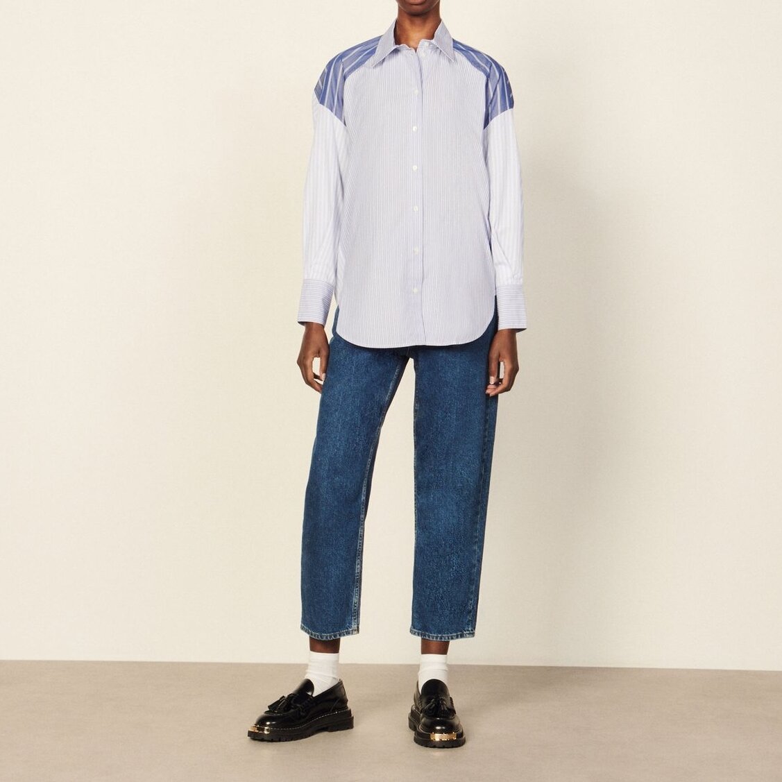 Camisa oversize de patchwork Sandro segunda mano photo 5