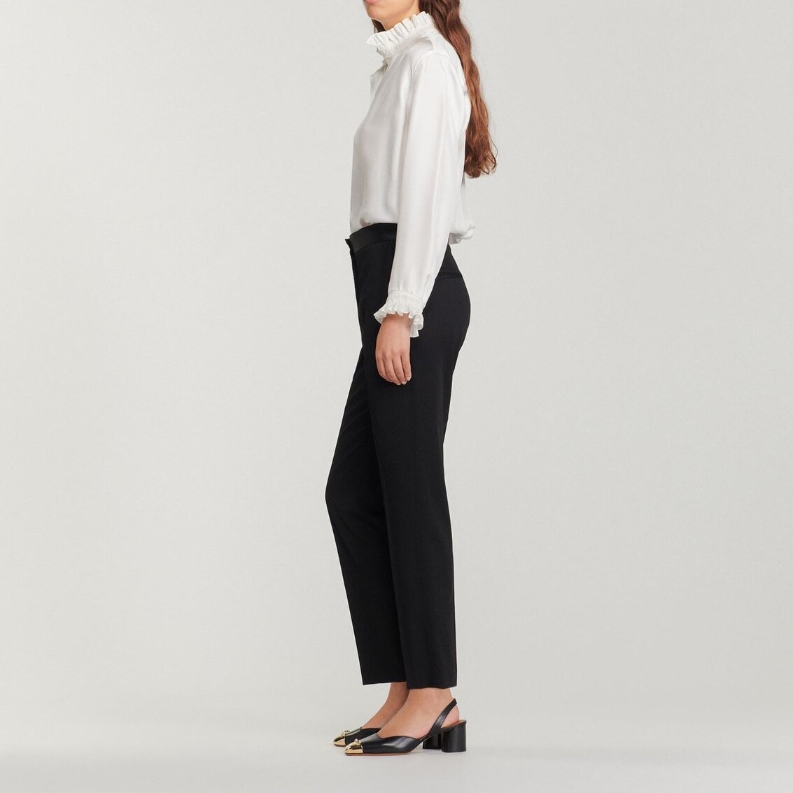 Trousers with satin inset Sandro second-hand photo 6