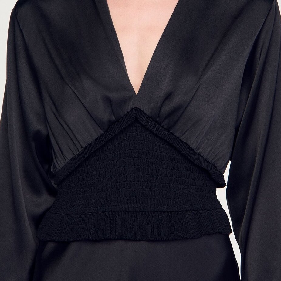 Robe longue satinée Sandro seconde main photo 6