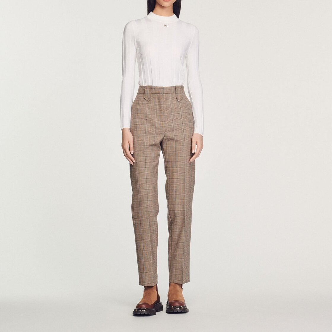 Straight-leg checked Trousers Sandro second-hand photo 2