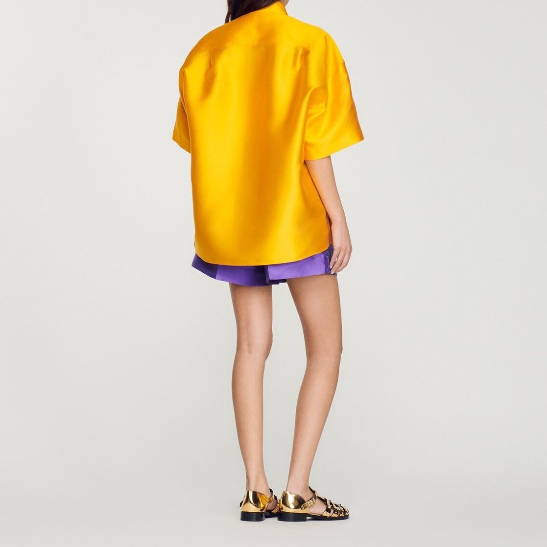 Oversized satin shirt Sandro second-hand photo 6