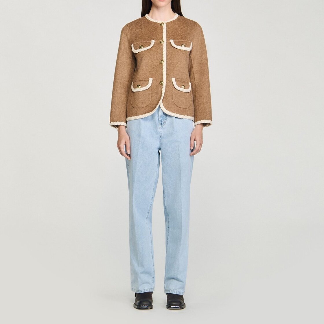 Veste double face boutonnée Sandro seconde main photo 2