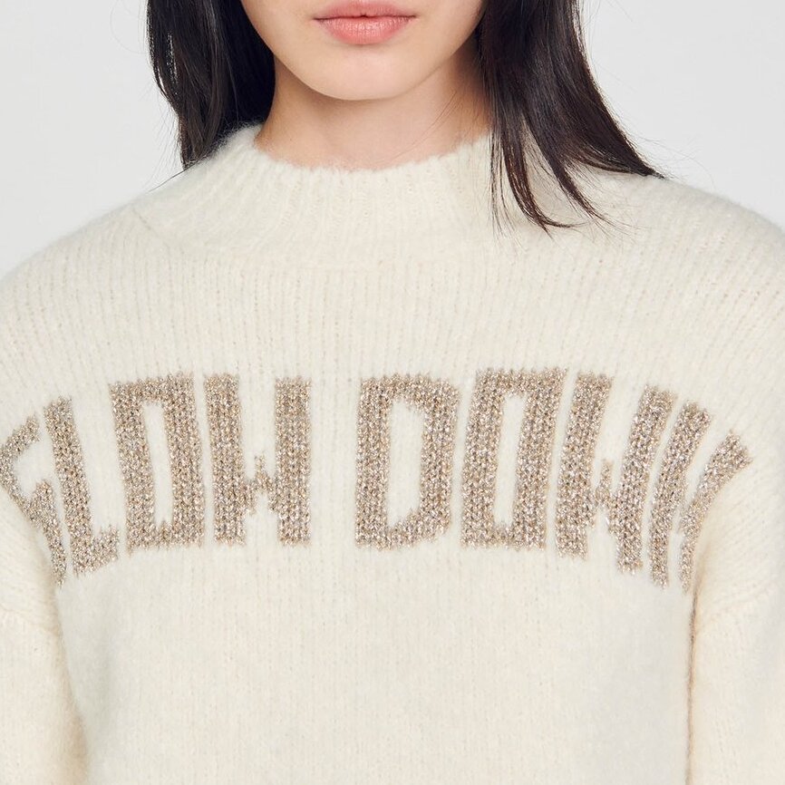Pull Ecru Sandro seconde main photo 6