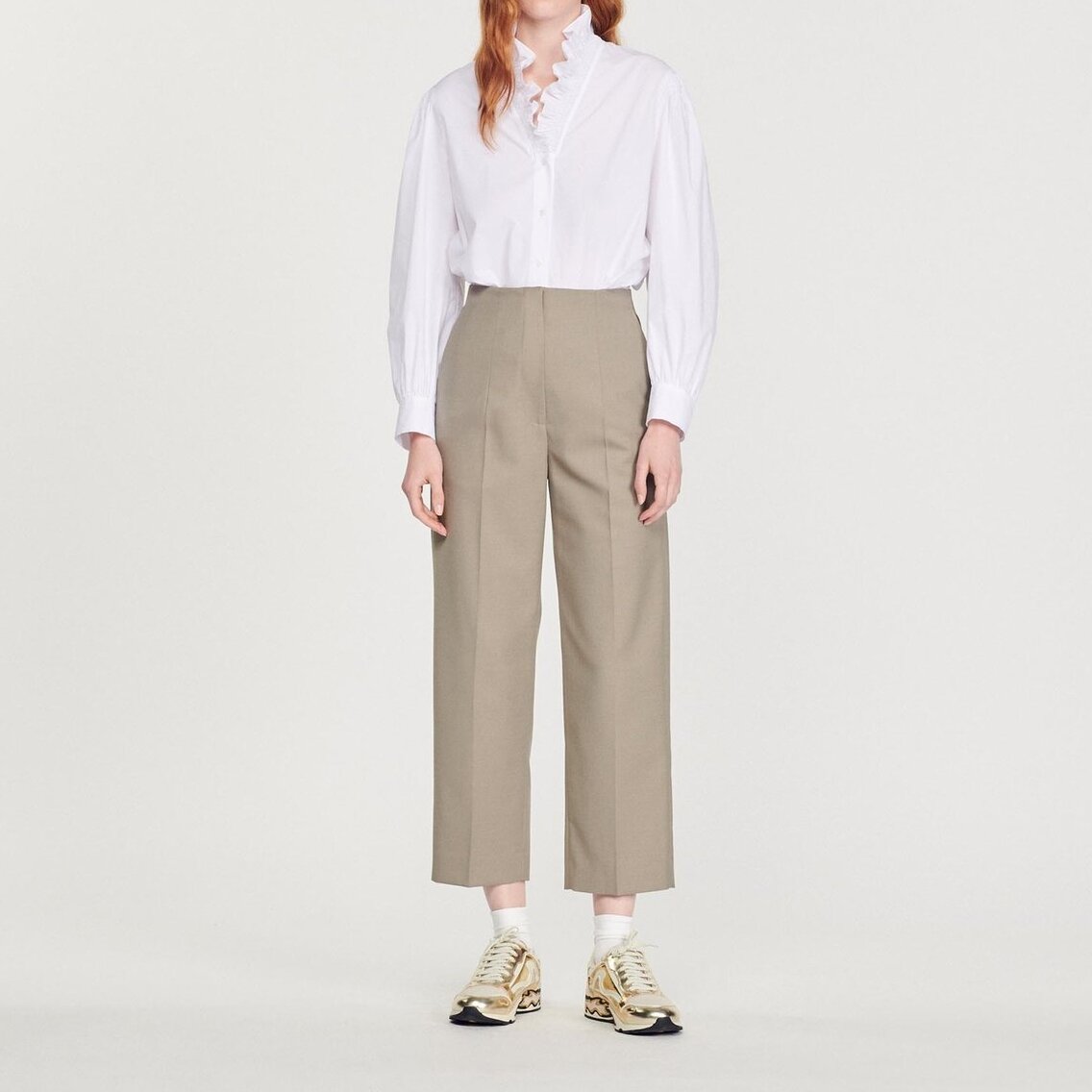 Pantalon de tailleur taille haute Sandro seconde main photo 3