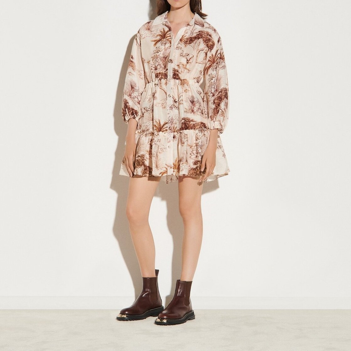 Printed shirt dress Sandro second-hand photo 4