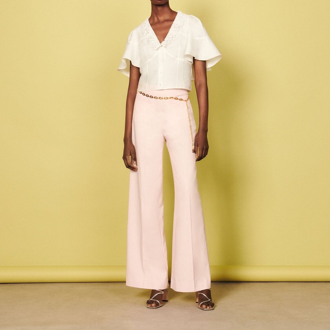 High-waisted Trousers Sandro second-hand photo 2
