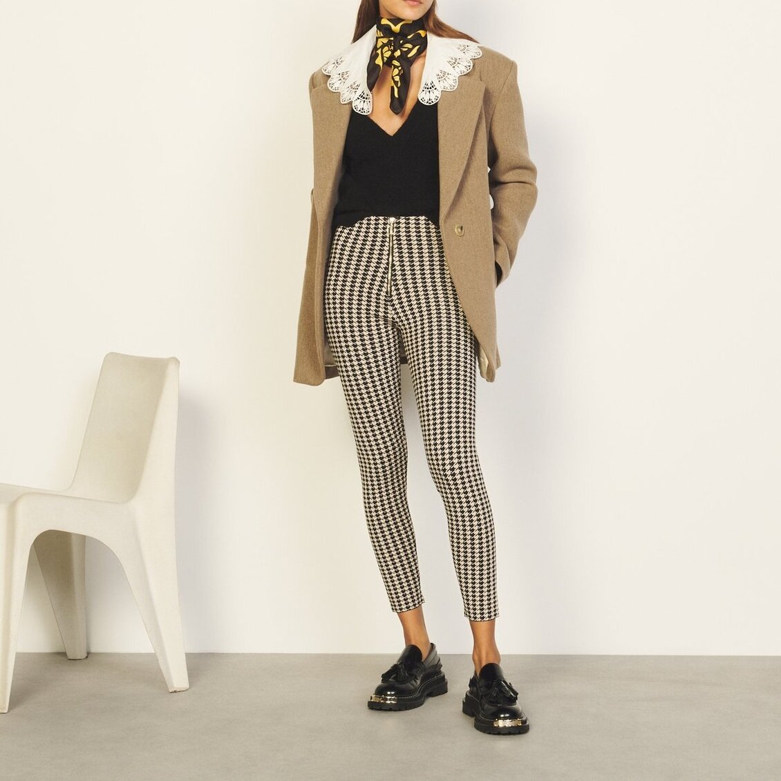 Patterned high-waisted leggings Sandro second-hand photo 1