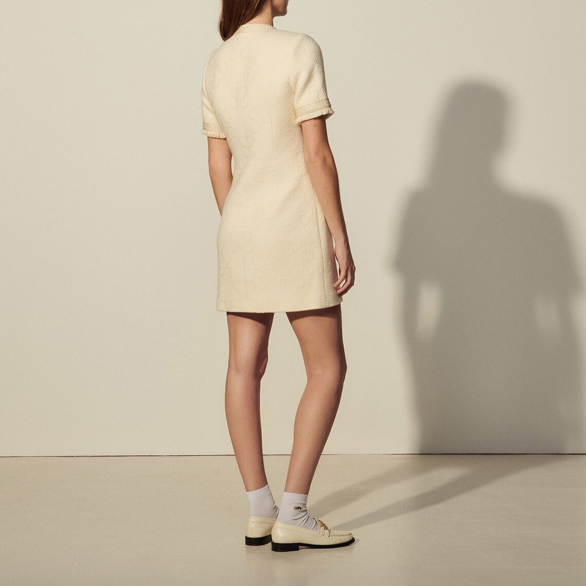 Vestido de tweed de jacquard doble S Sandro segunda mano photo 2