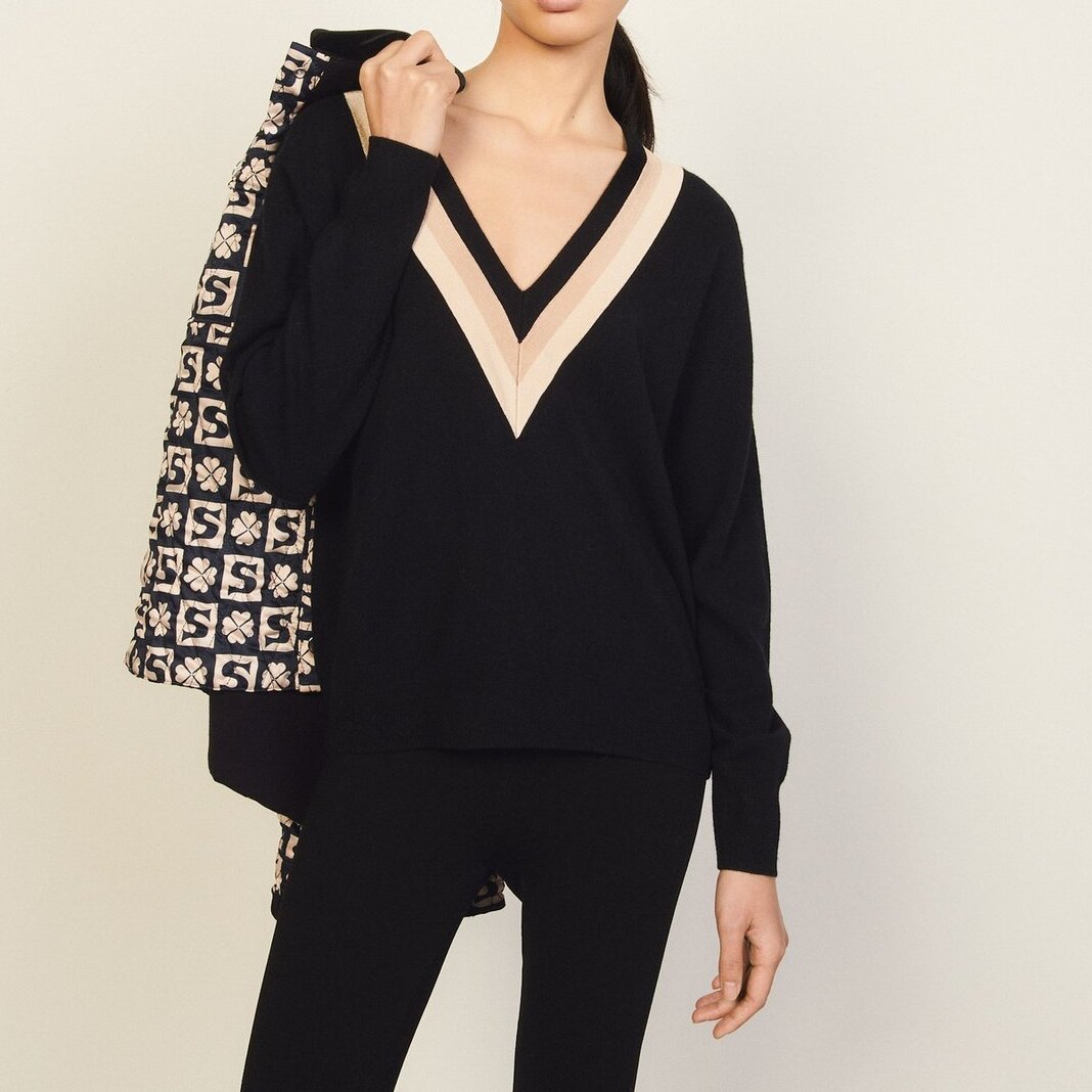Wool and cashmere Sweater Sandro second-hand photo 2