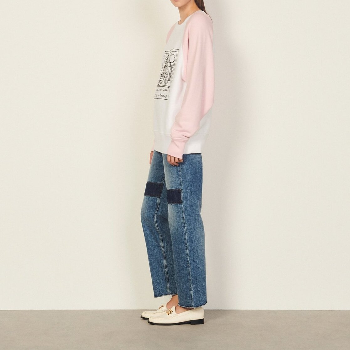 Two-tone printed Sweatshirt Sandro second-hand photo 4