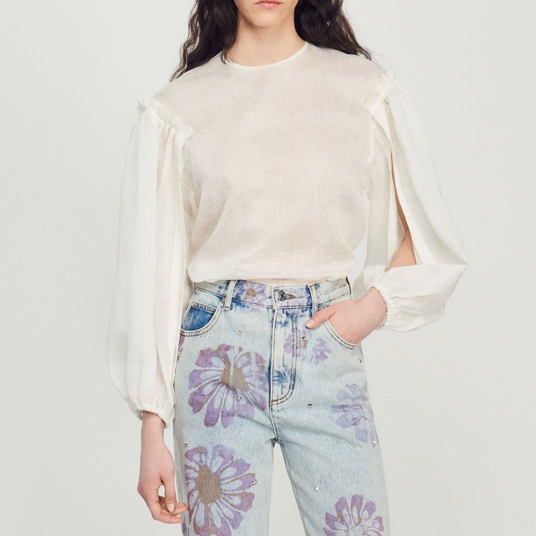 Blouse à rayures et manches volumineuses Sandro seconde main photo 5