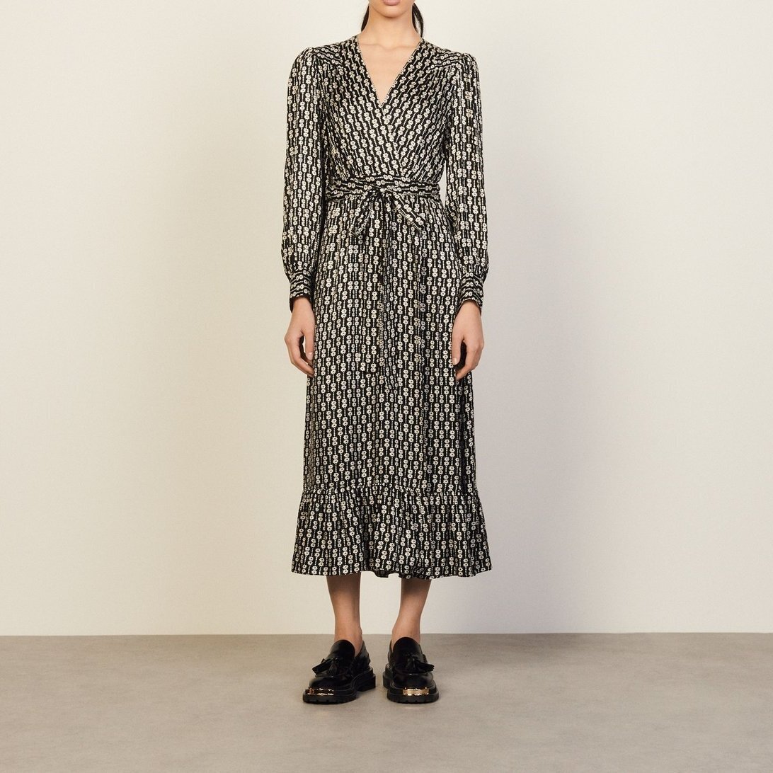 Long printed dress Sandro second-hand photo 4