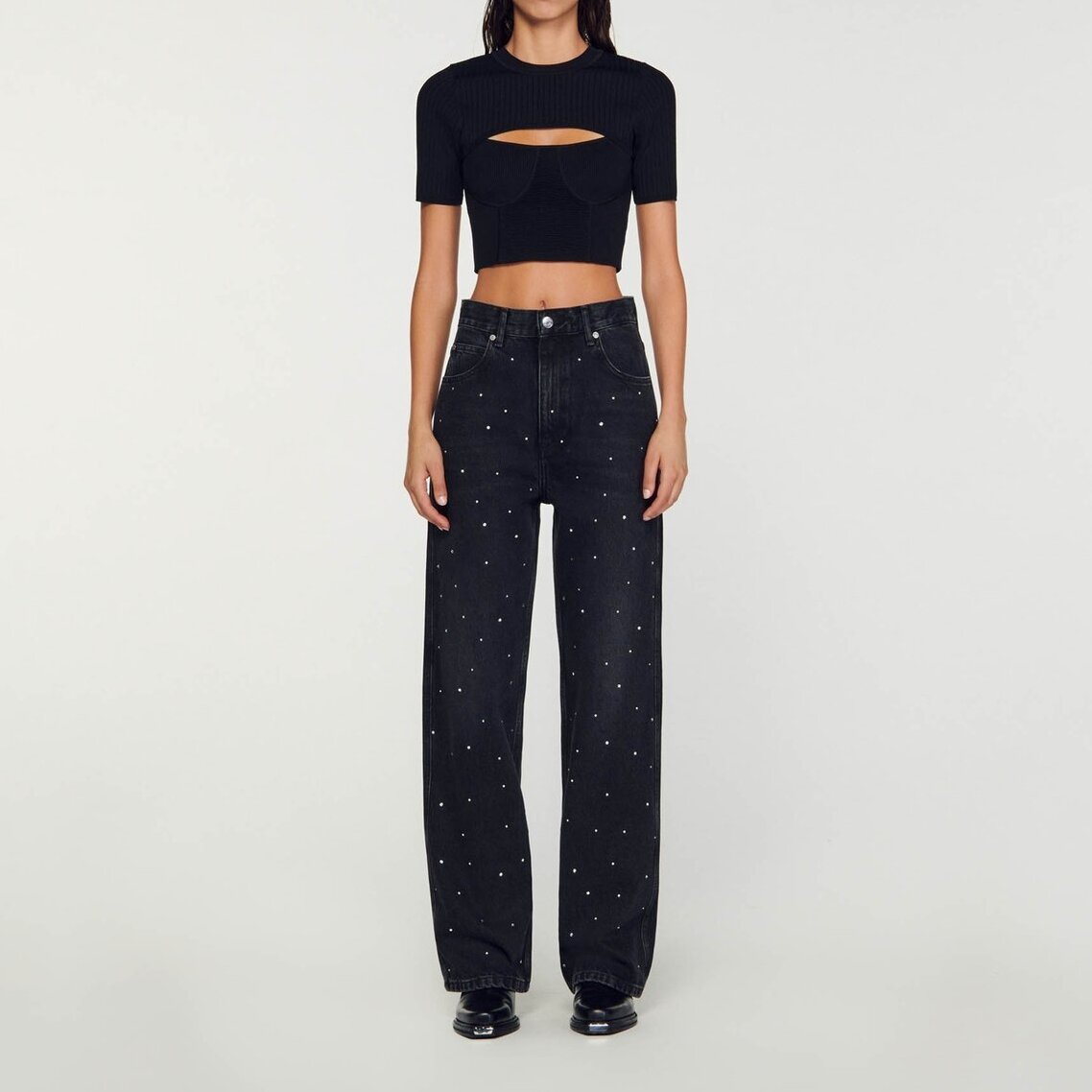Jean met strass-steentjes Sandro tweedehands photo 3