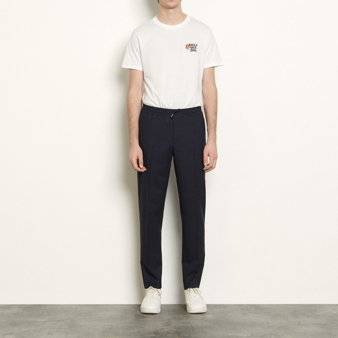 Wool Trousers with elasticated waist Sandro second-hand photo 5