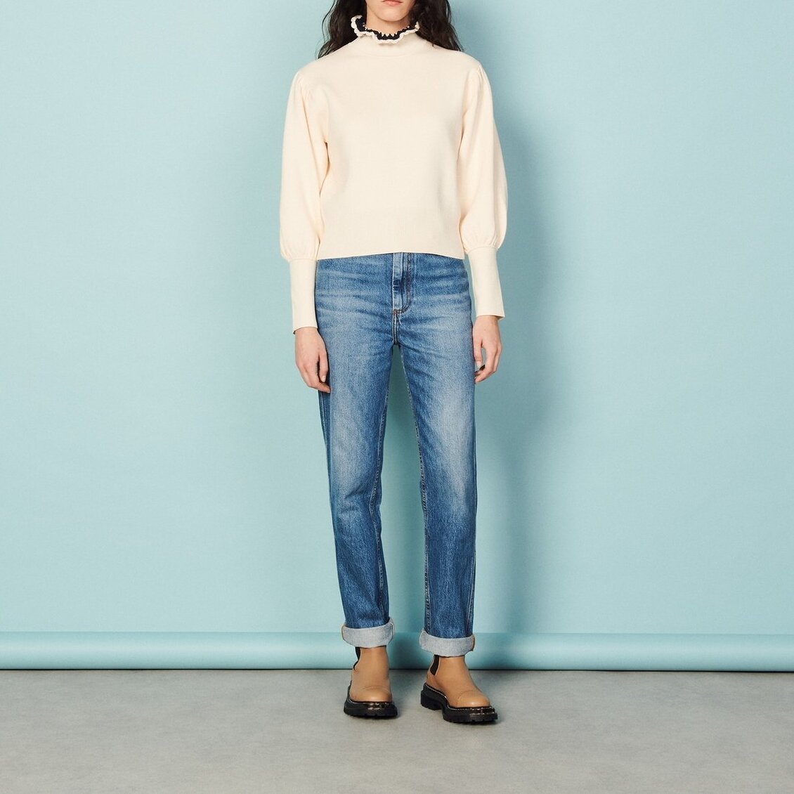 Pullover mit verspieltem Stehkragen Sandro Second-Hand photo 4