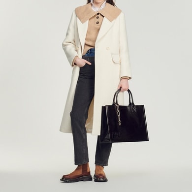 Manteau long à col large Sandro seconde main photo 2