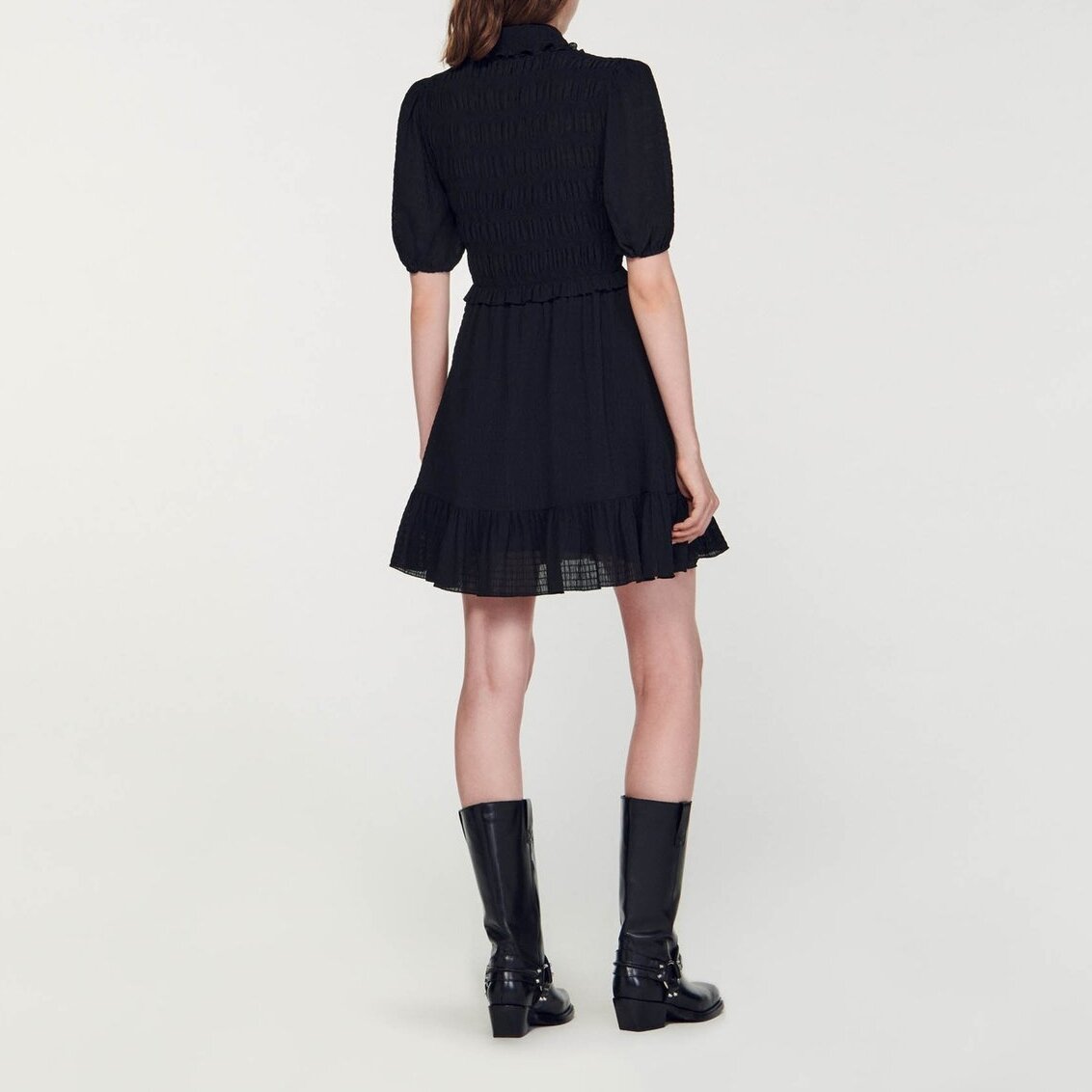 Short smocked dress Sandro second-hand photo 6