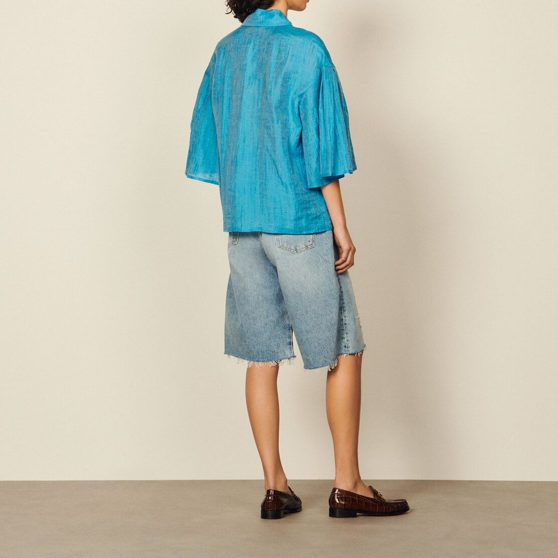 Flowing silk shirt Sandro second-hand photo 3