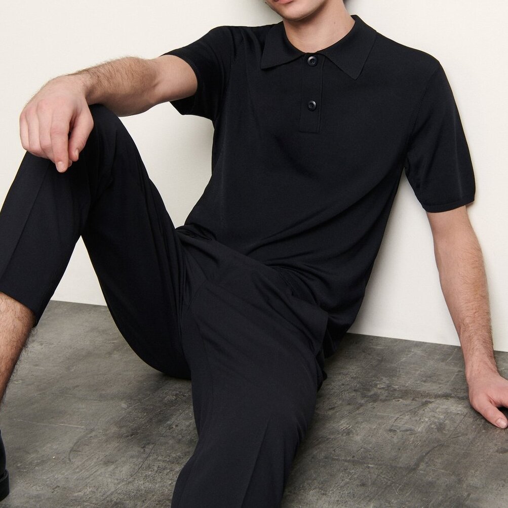 Kurzarm-Poloshirt aus Feinstrick Sandro Second-Hand photo 2
