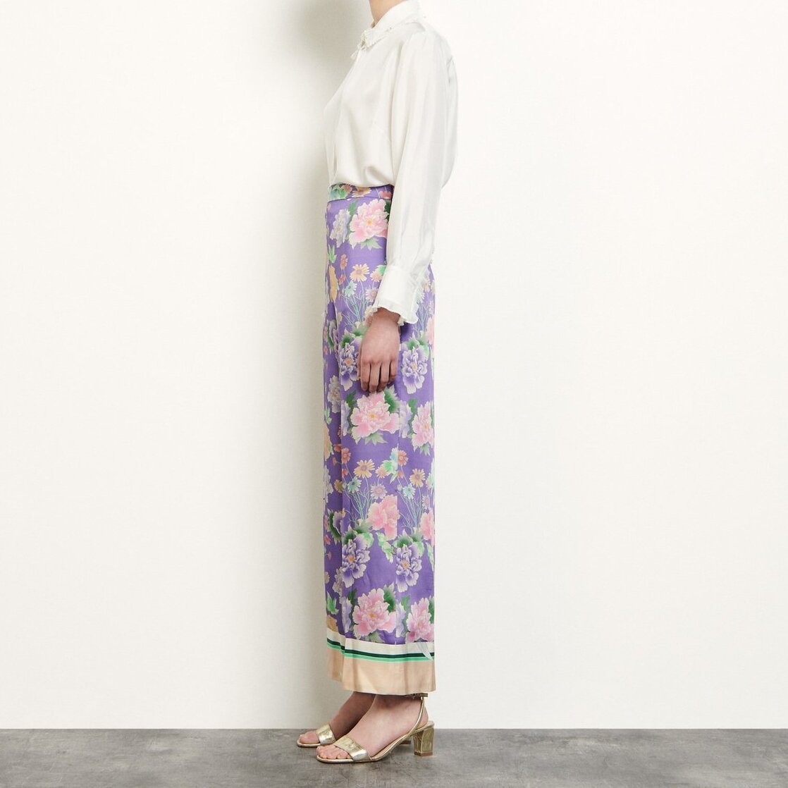 Wide-leg printed Trousers Sandro second-hand photo 3