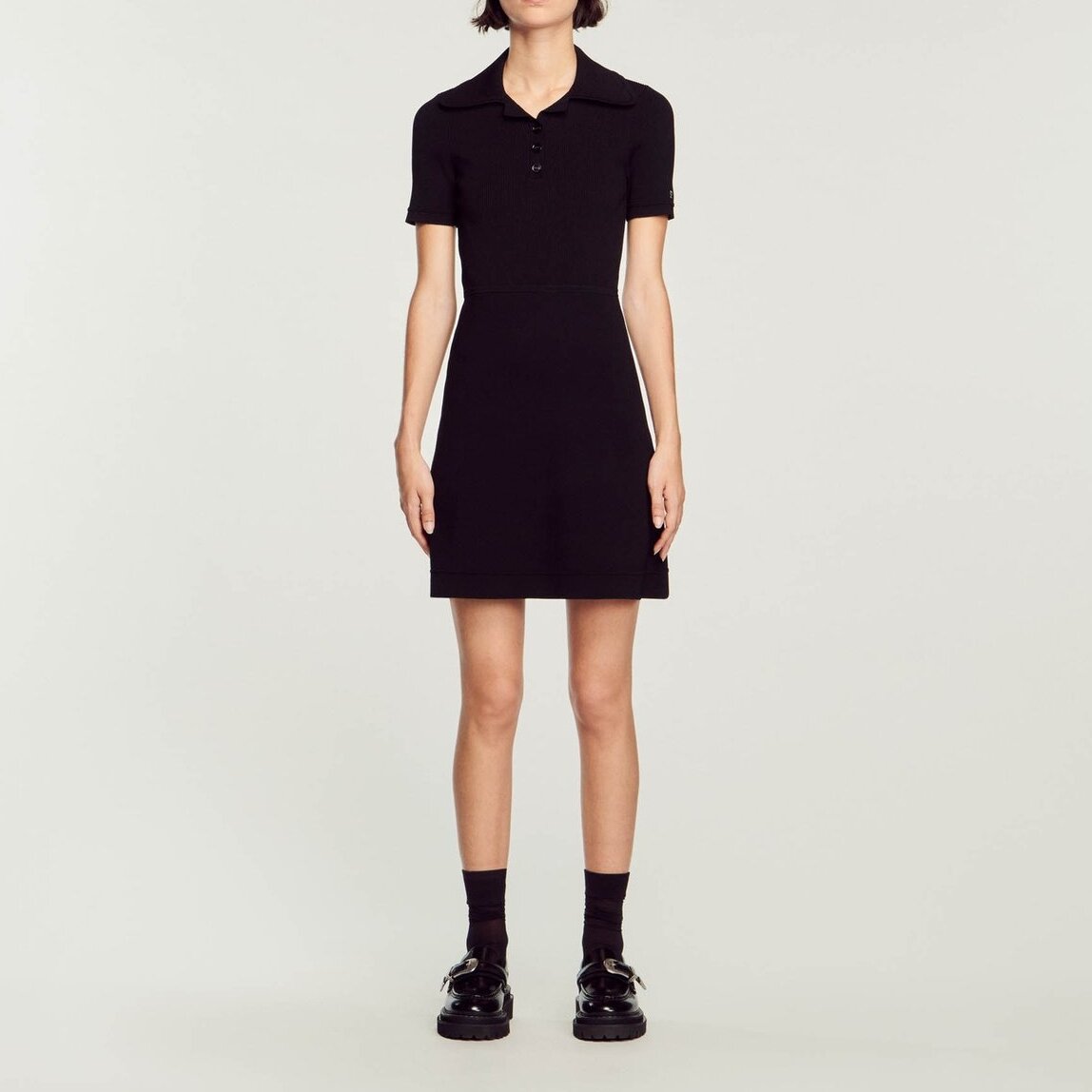 Kleid aus Rippstrick Sandro Second-Hand photo 2