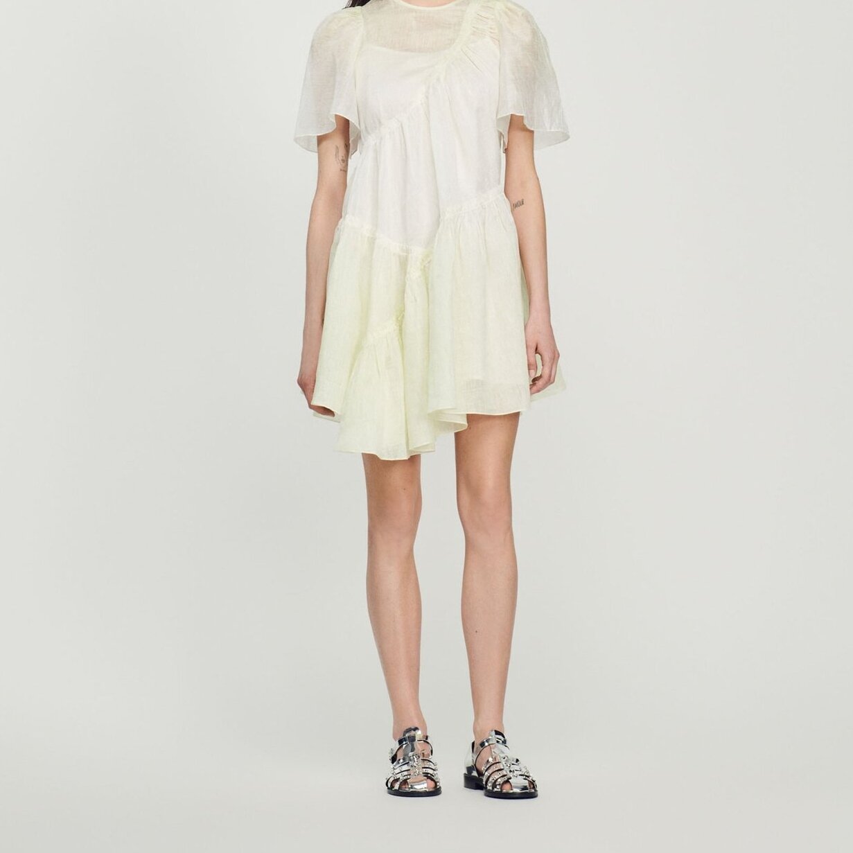 Korte jurk met tie-and-dyeprint Sandro tweedehands photo 3