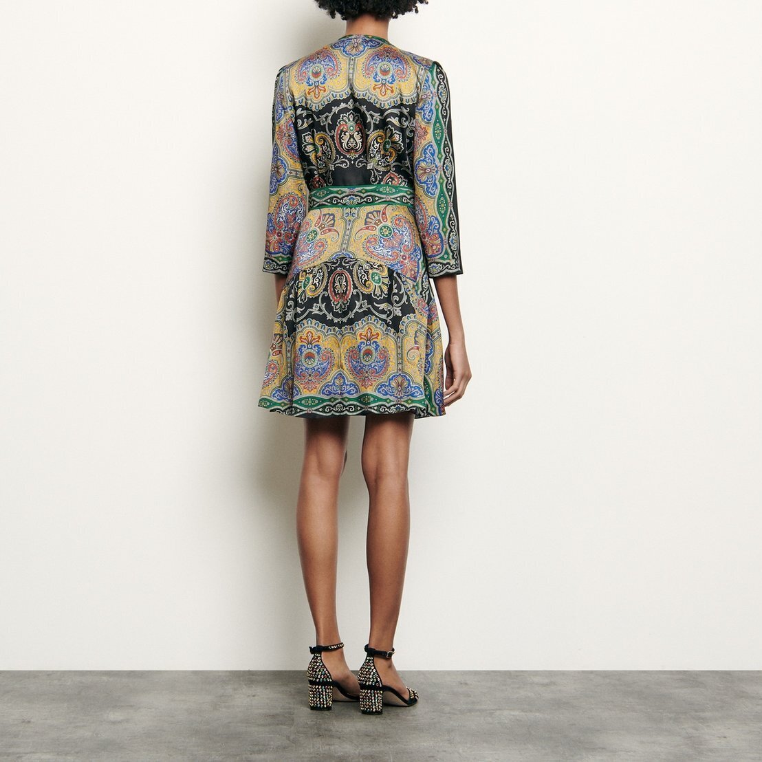 Short printed Dress Sandro tweedehands photo 1