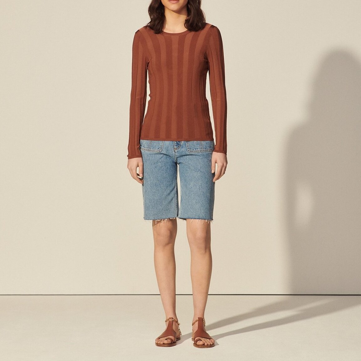 Sweater with twist and ring at the back Sandro second-hand photo 3