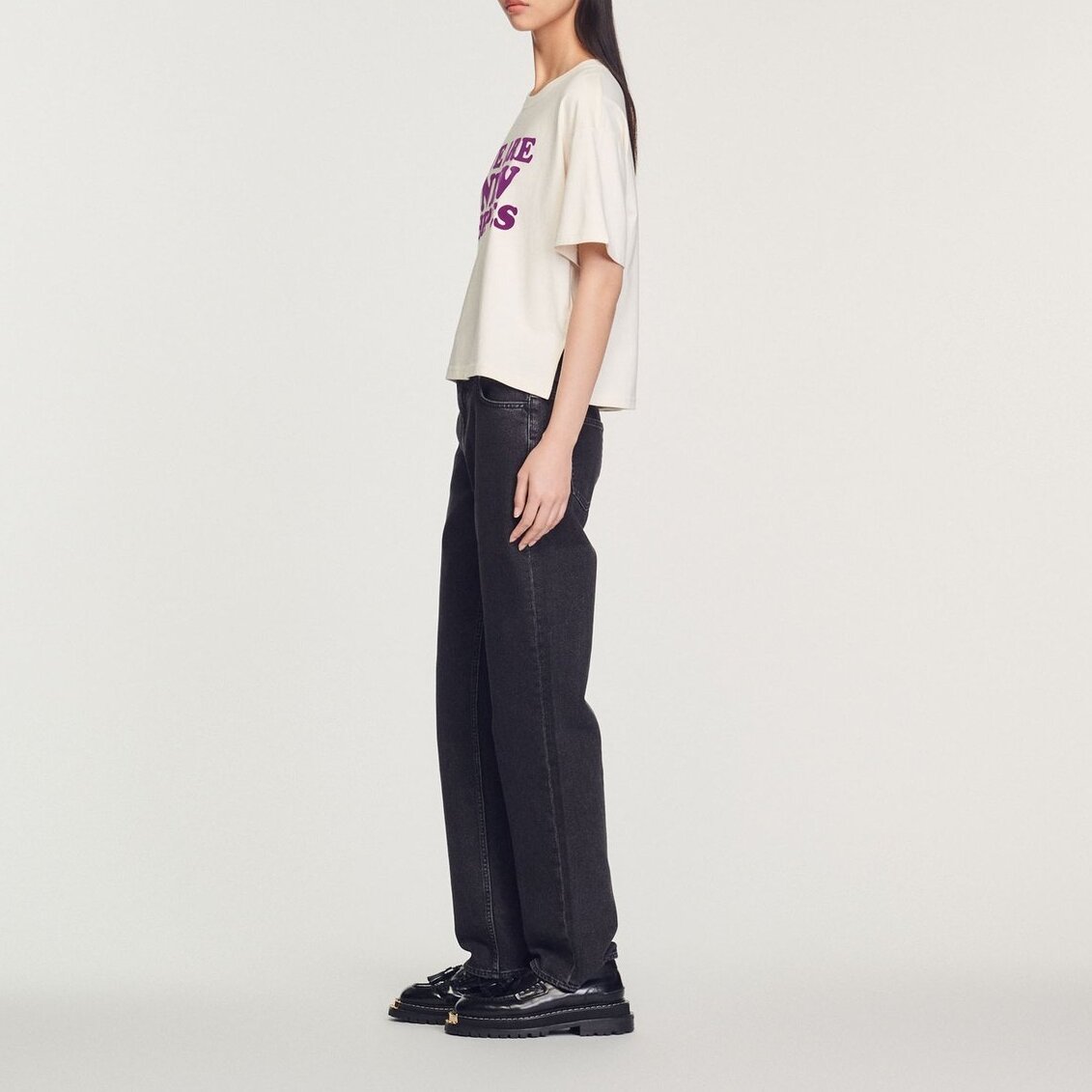 Cropped We Are The New Hippies T-shirt Sandro second-hand photo 7