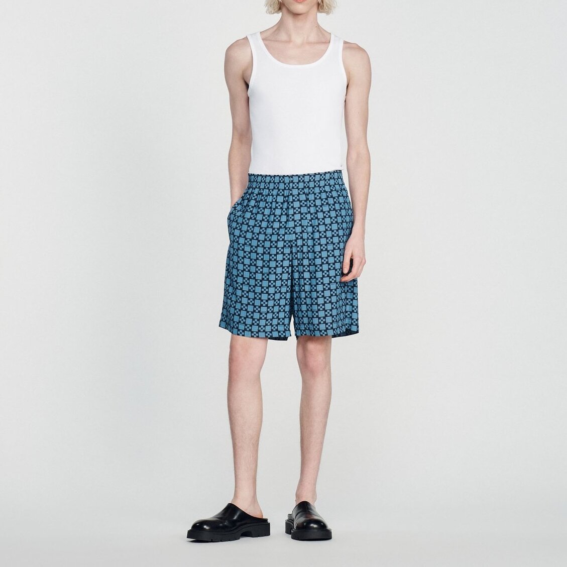 Shorts mit Square-Cross-Print Sandro Second-Hand photo 2