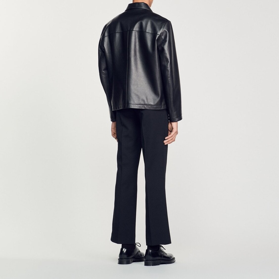 Blouson aus Glattleder Sandro Second-Hand photo 5