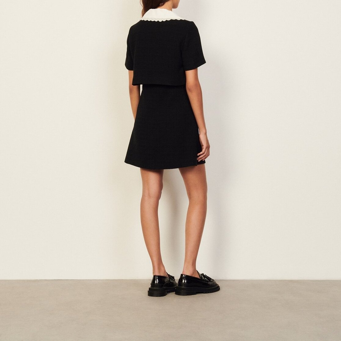 Robe courte en tweed Sandro seconde main photo 3