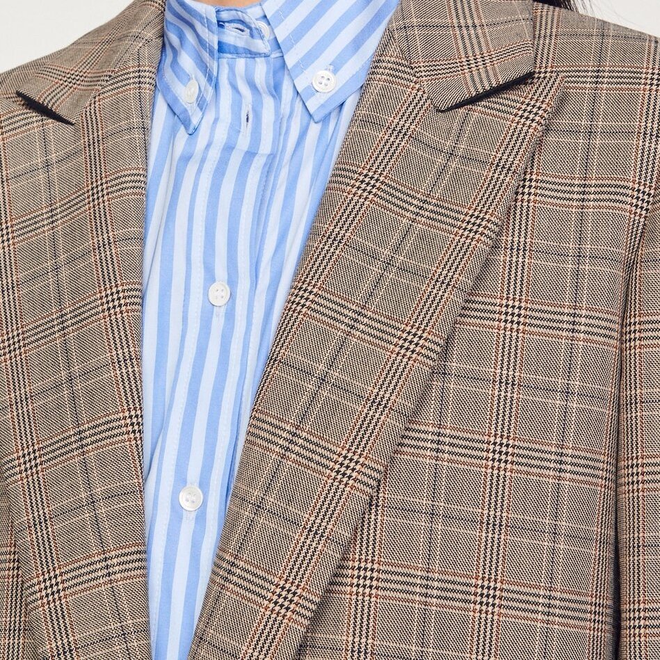 Veste de tailleur à carreaux seconde main