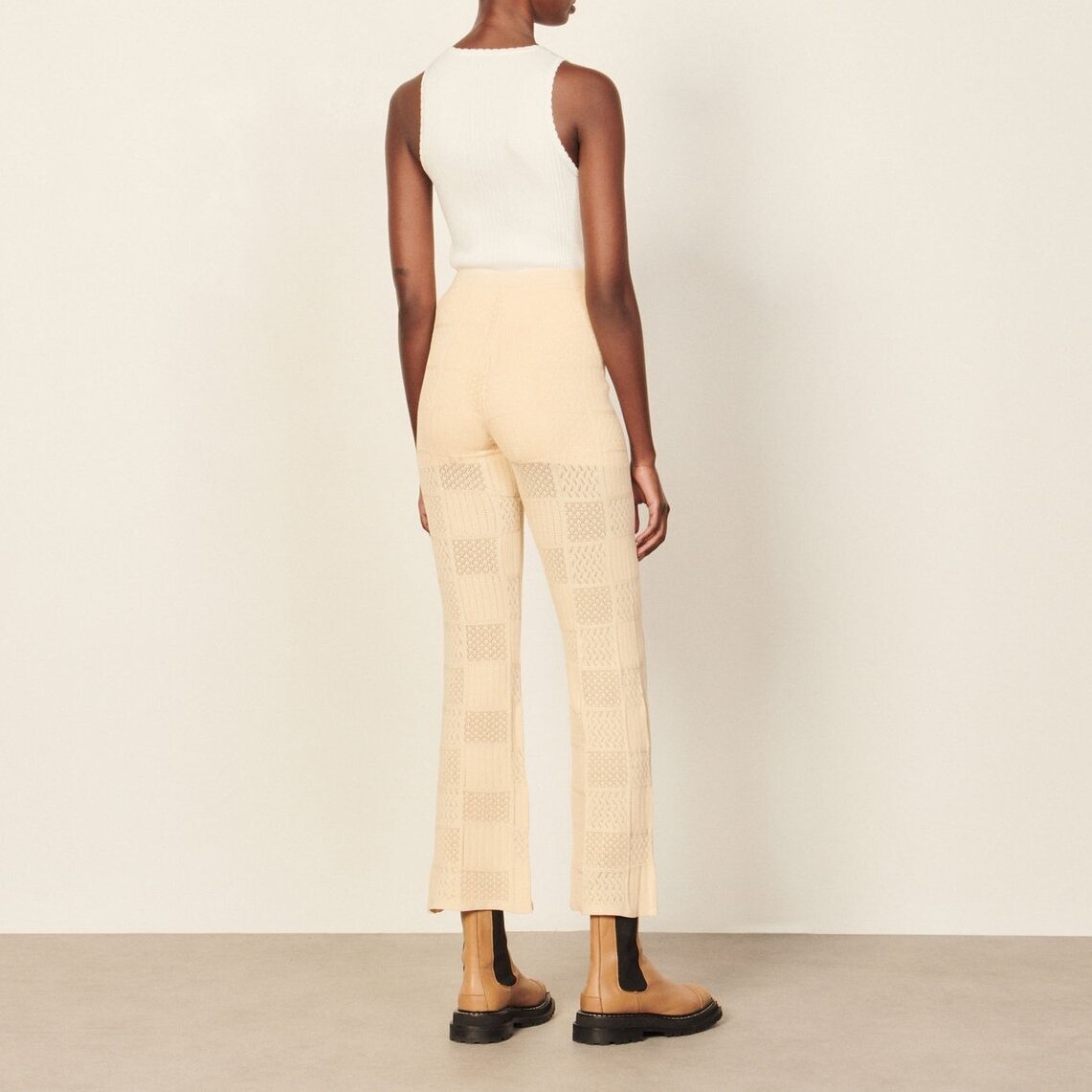 Pantalon en Maille pointelle Sandro seconde main photo 3