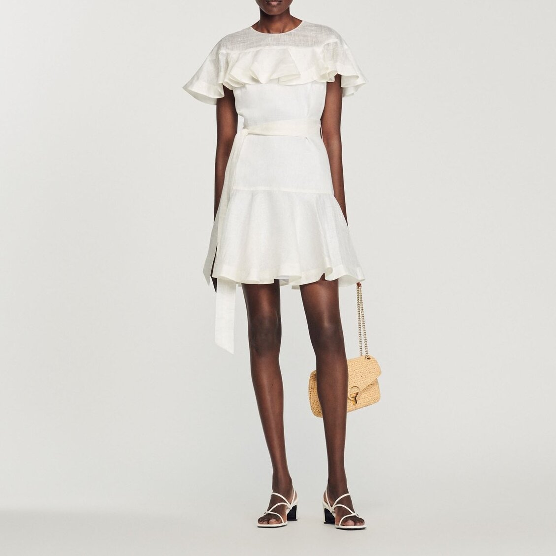 Short dress with ruffles Sandro second-hand photo 2