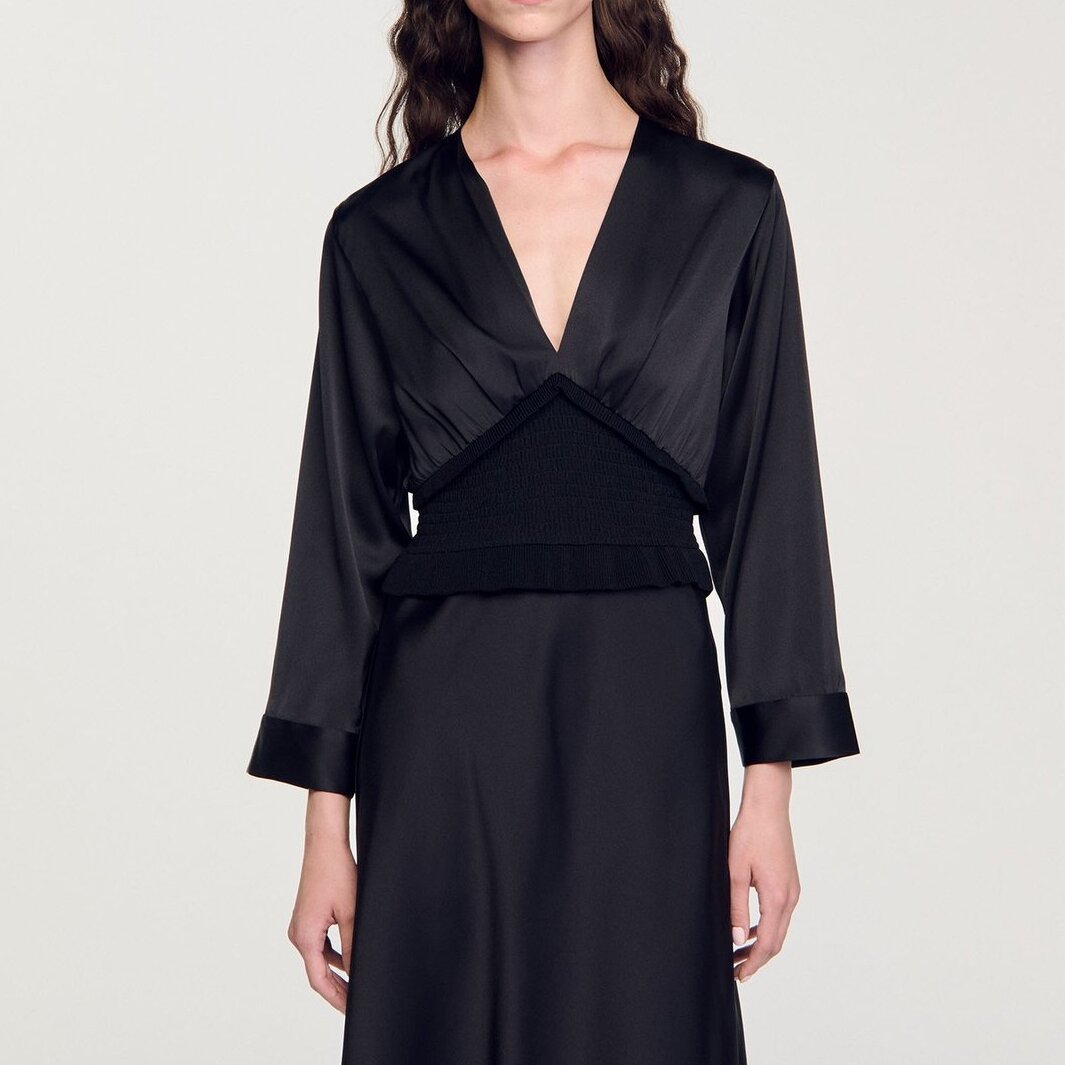 Robe longue satinée Sandro seconde main photo 7