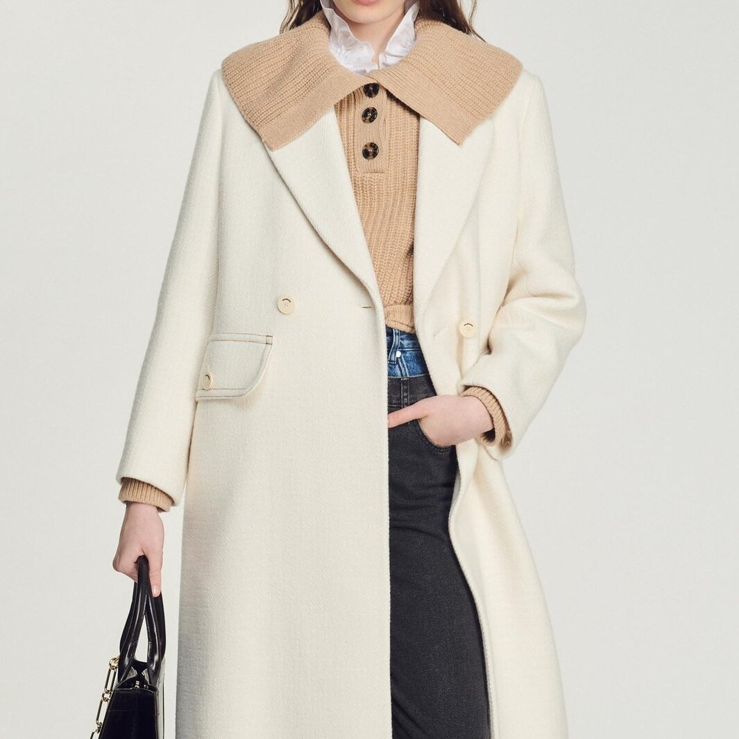 Manteau long à col large Sandro seconde main photo 5