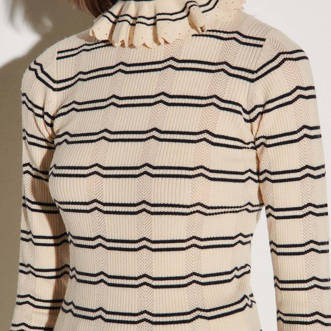 Roll neck Sweater with stripes Sandro second-hand photo 2