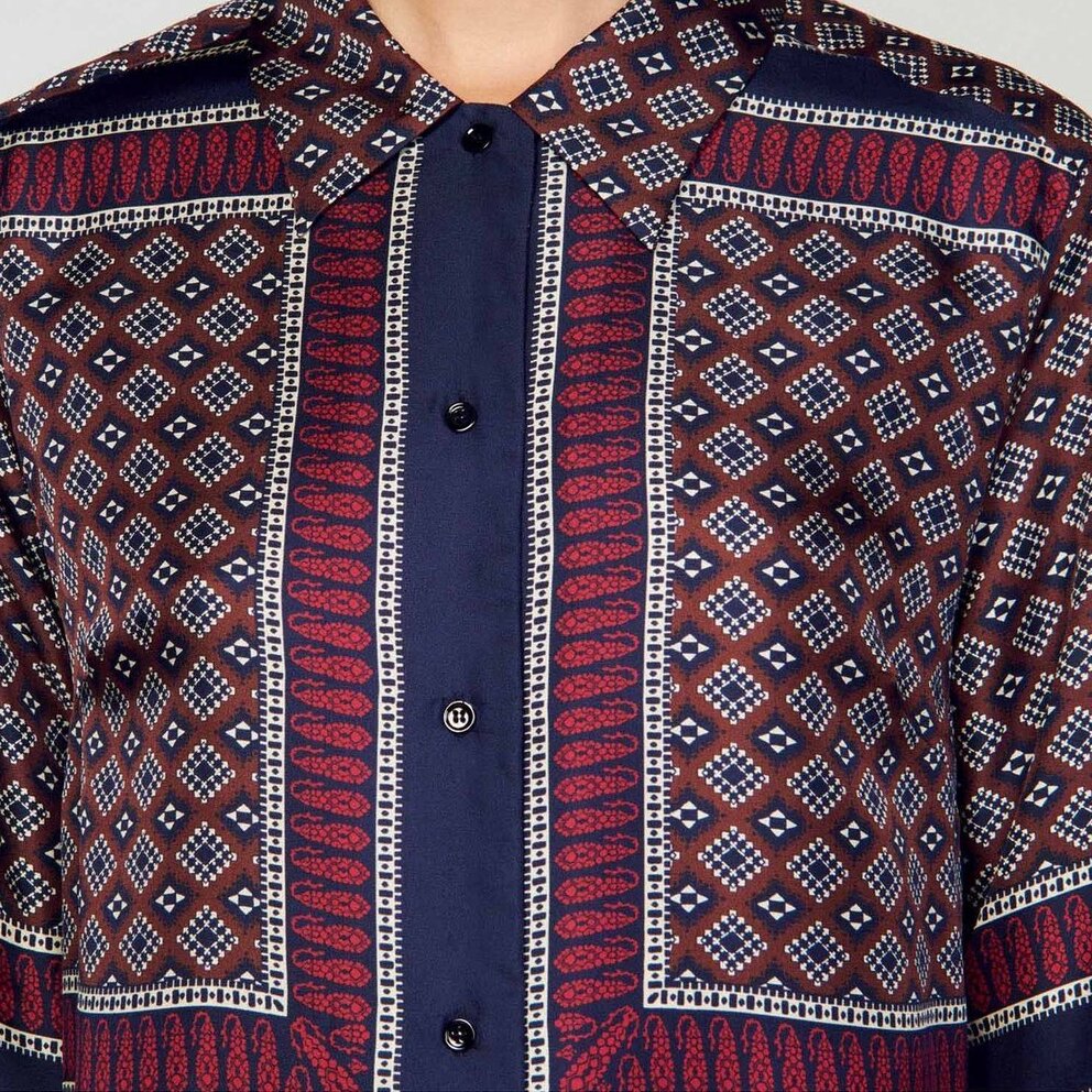 Patterned silk shirt Sandro second-hand photo 3