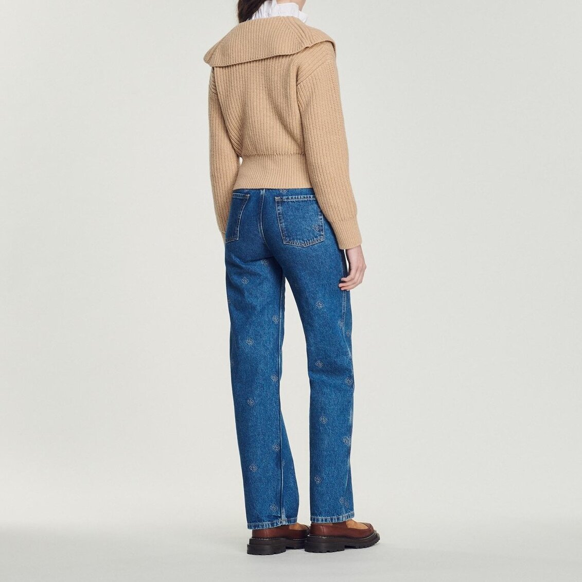 Cropped knit Sweater Sandro second-hand photo 6
