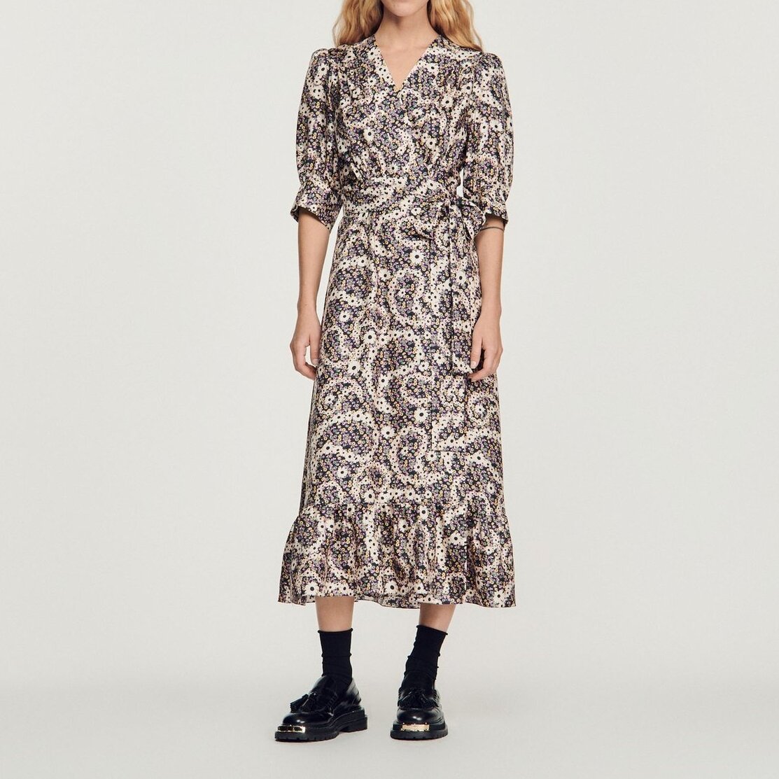 Robe longue à imprimé cachemire Sandro seconde main photo 3