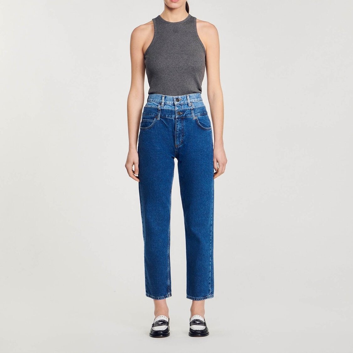Trompe l'œil mom jeans Sandro second-hand photo 3