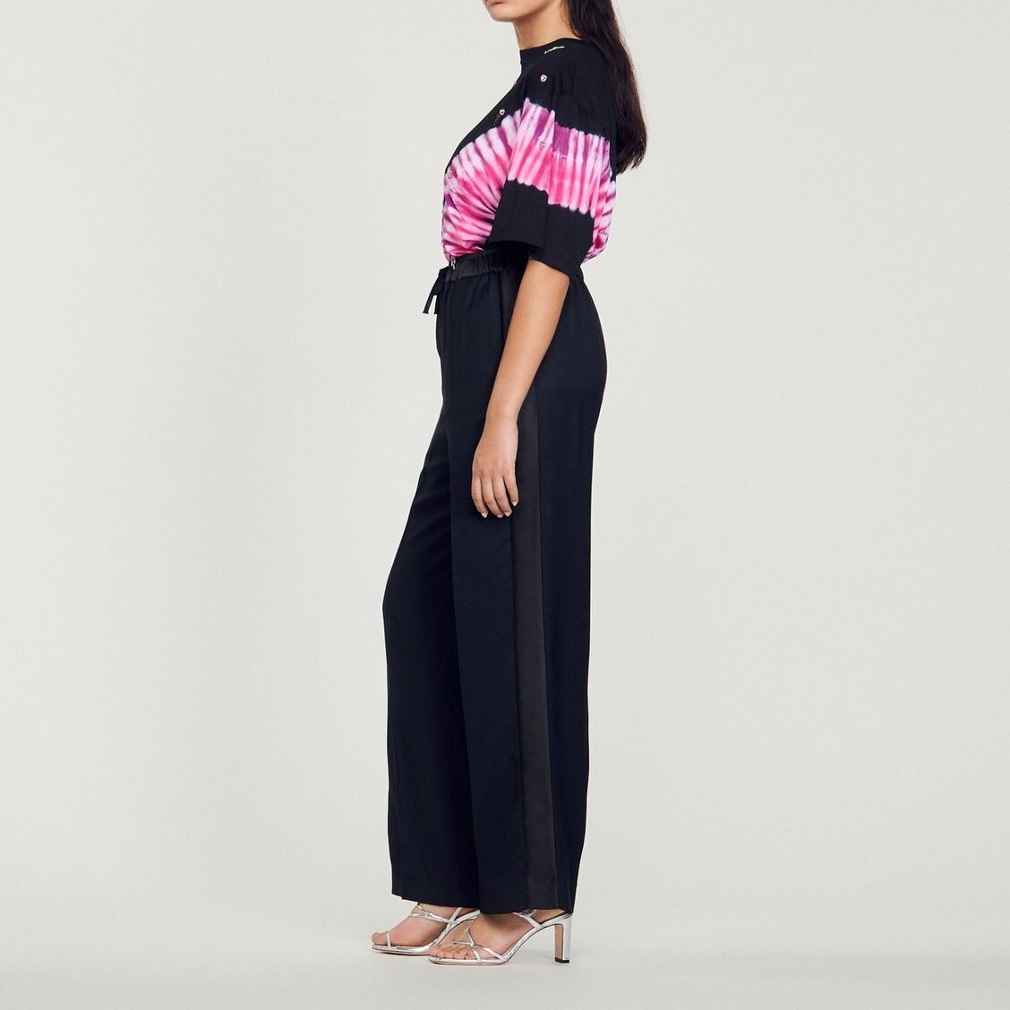 Wijde pantalon met satijnen zijband Sandro tweedehands photo 5