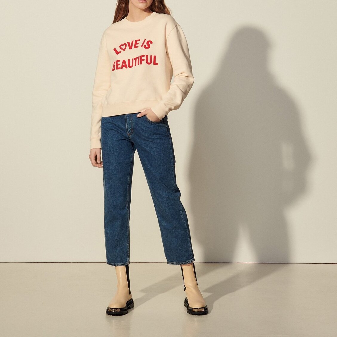 Sweatshirt with contrasting block motif Sandro second-hand photo 4