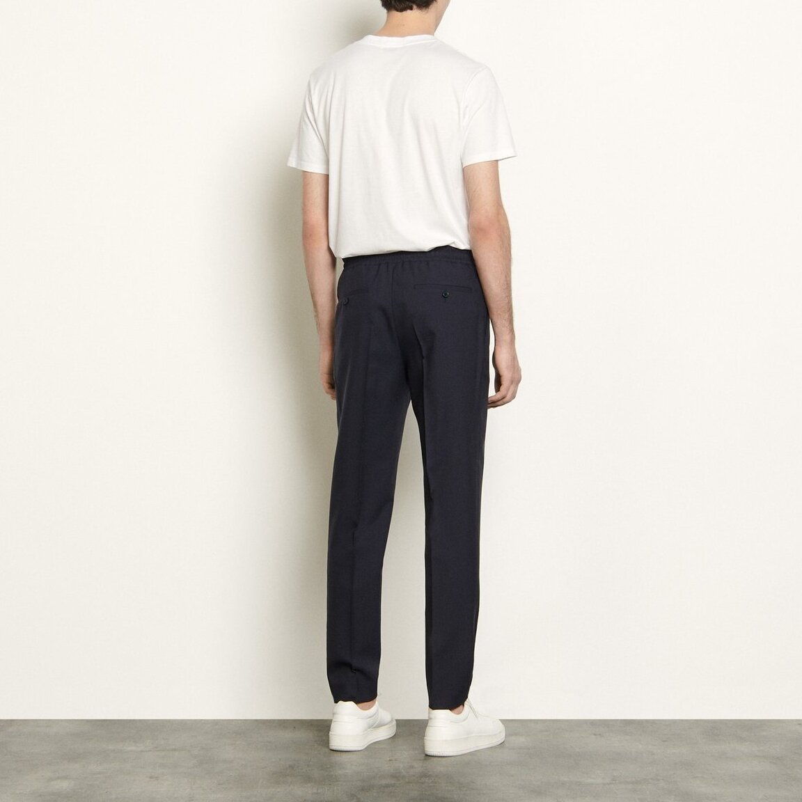 Wool Trousers with elasticated waist Sandro second-hand photo 3