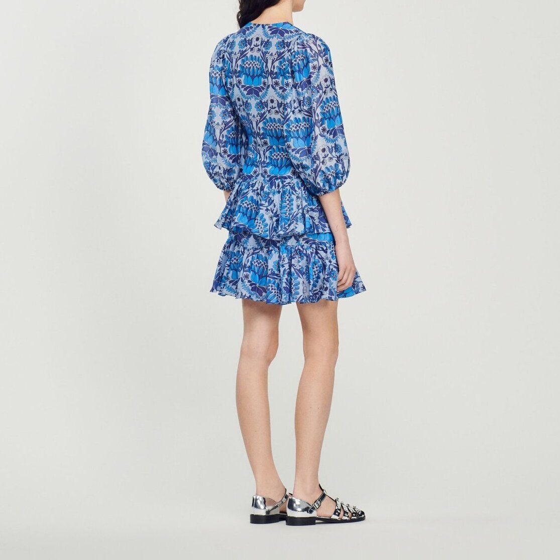 Short scarf print dress Sandro second-hand photo 6