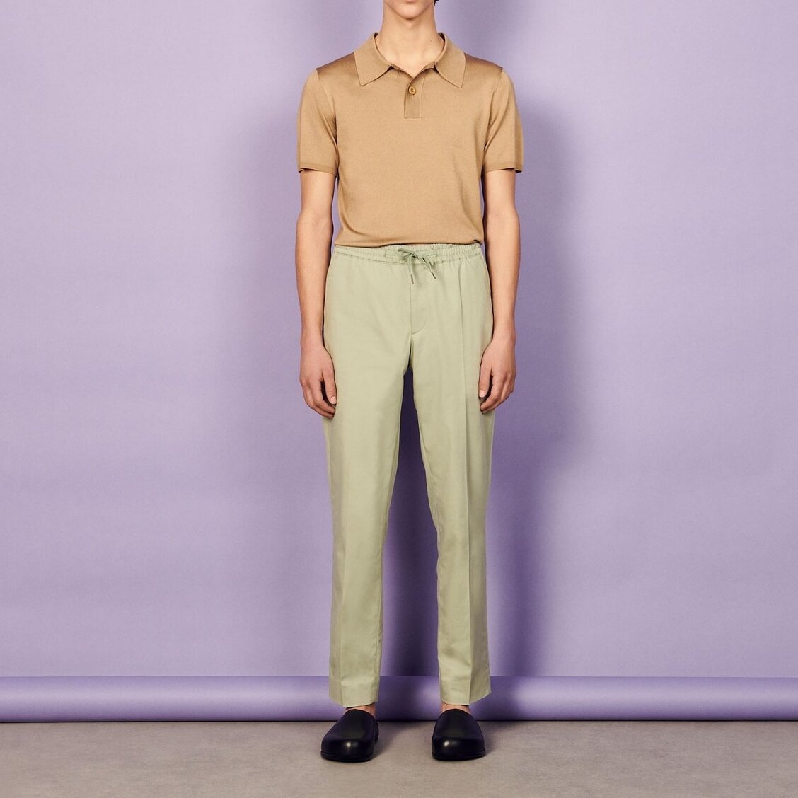 Cotton carrot-fit Trousers Sandro second-hand photo 6