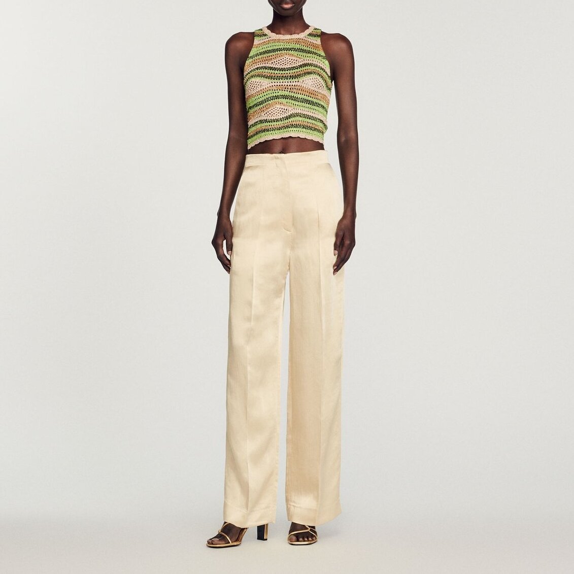 High-waisted Trousers Sandro second-hand photo 3