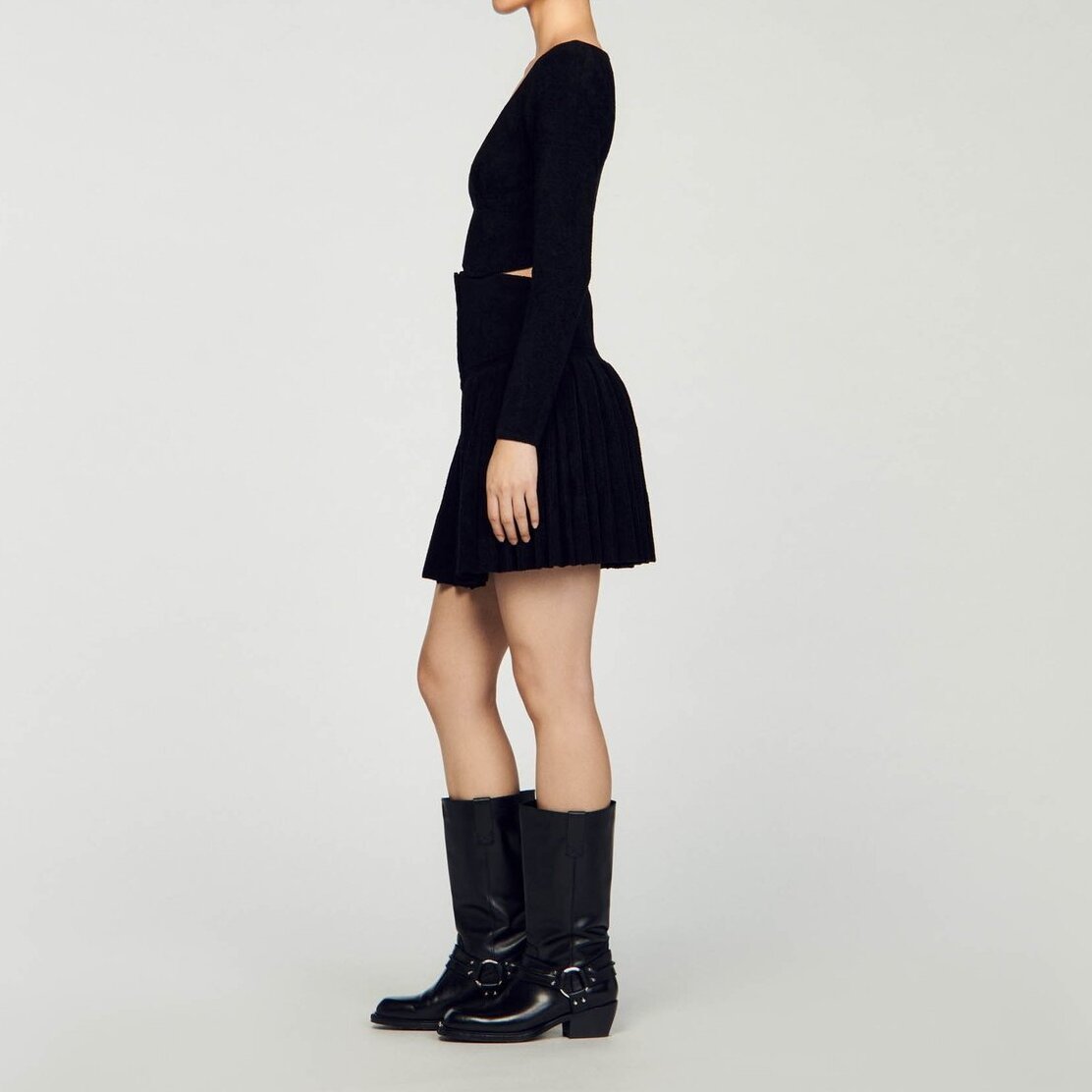 Short velvet knit jumper Sandro second-hand photo 7